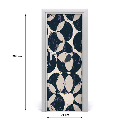 Autocolante para porta Fundo geométrico