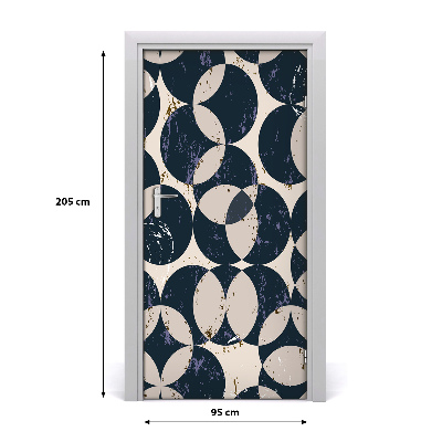 Autocolante para porta Fundo geométrico