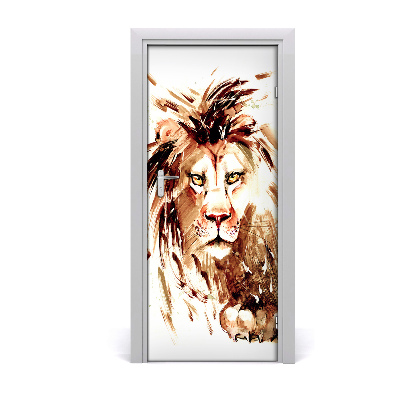 Adesivo em porta Leão
