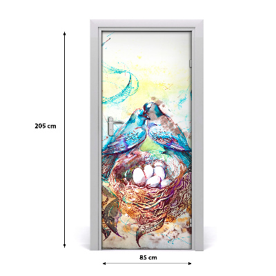 Papel de parede em porta Família