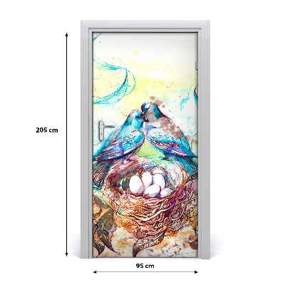 Papel de parede em porta Família