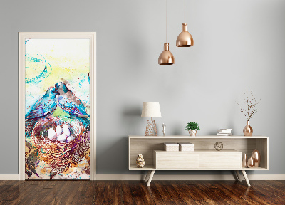 Papel de parede em porta Família