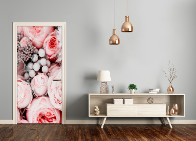 Adesivo em porta Um buquê de flores