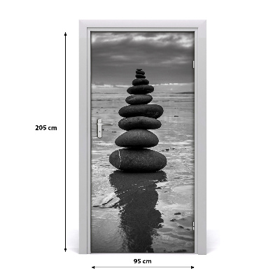 Adesivo em porta Pedras na praia