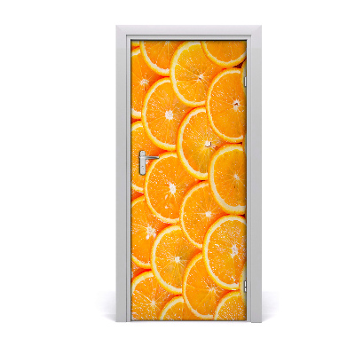 Adesivo em porta fatias de laranja