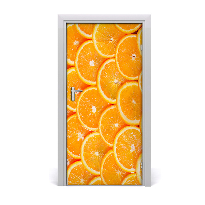 Adesivo em porta fatias de laranja