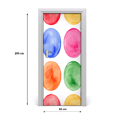 Adesivo em porta Círculos coloridos