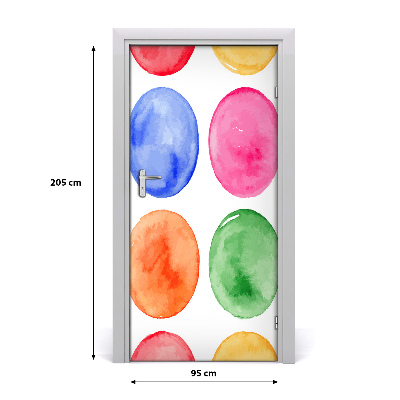 Adesivo em porta Círculos coloridos