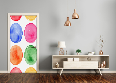 Adesivo em porta Círculos coloridos