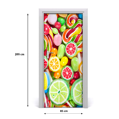 Autocolante para porta Doces coloridos