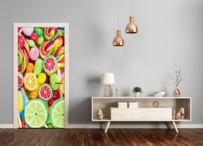 Autocolante para porta Doces coloridos