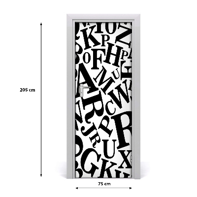 Adesivo em porta alfabeto inicial