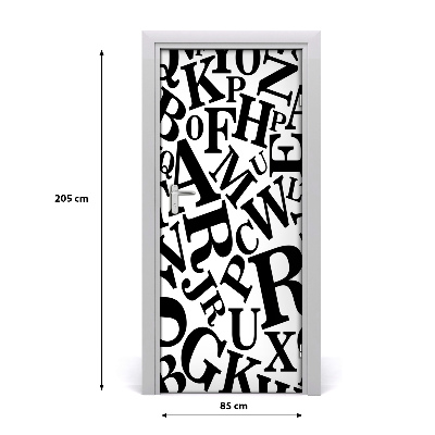 Adesivo em porta alfabeto inicial