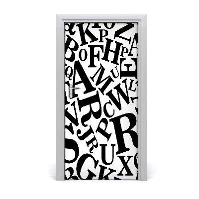 Adesivo em porta alfabeto inicial