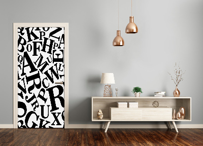 Adesivo em porta alfabeto inicial