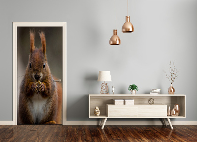 Papel de parede em porta Esquilo