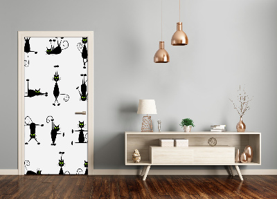Papel de parede em porta Gatos