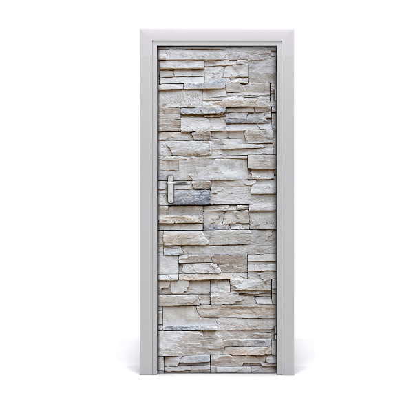 Autocolante para porta Muro de pedra