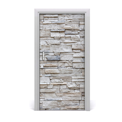 Autocolante para porta Muro de pedra