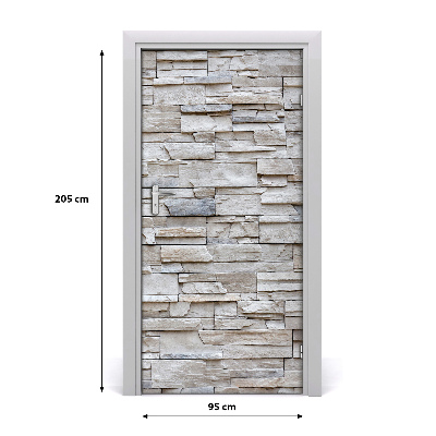 Autocolante para porta Muro de pedra