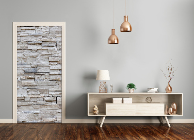 Autocolante para porta Muro de pedra