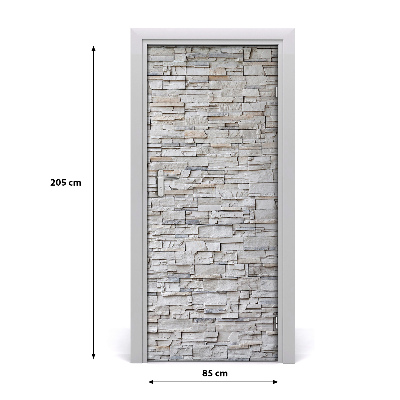 Adesivo em porta Muro de pedra
