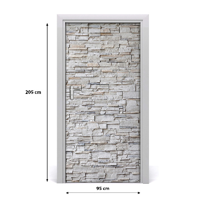 Adesivo em porta Muro de pedra