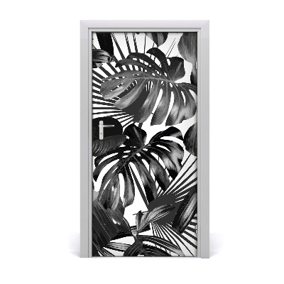 Adesivo em porta Folhas tropicais