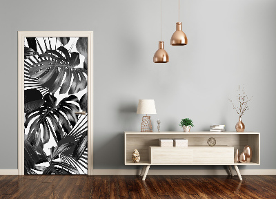 Adesivo em porta Folhas tropicais