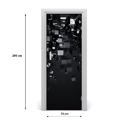 Autocolante para porta Abstração 3D