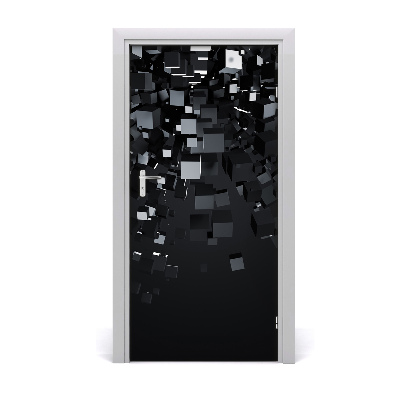 Autocolante para porta Abstração 3D