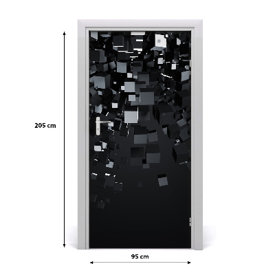 Autocolante para porta Abstração 3D