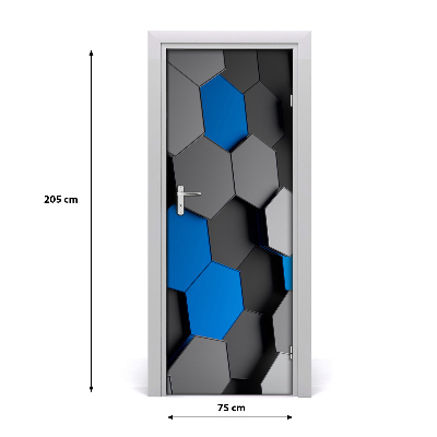 Adesivo em porta Abstração 3D
