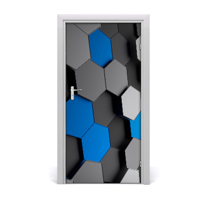 Adesivo em porta Abstração 3D