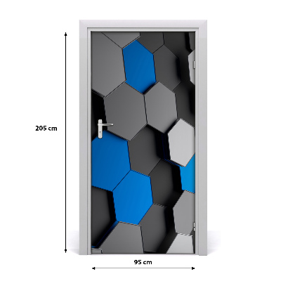 Adesivo em porta Abstração 3D