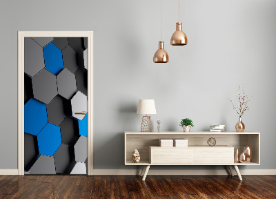 Adesivo em porta Abstração 3D