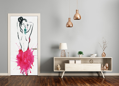 Adesivo em porta Ilustração de moda