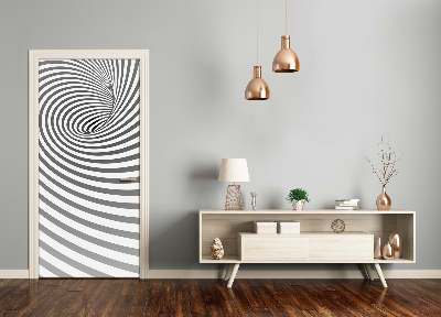 Papel de parede em porta Espiral listrada