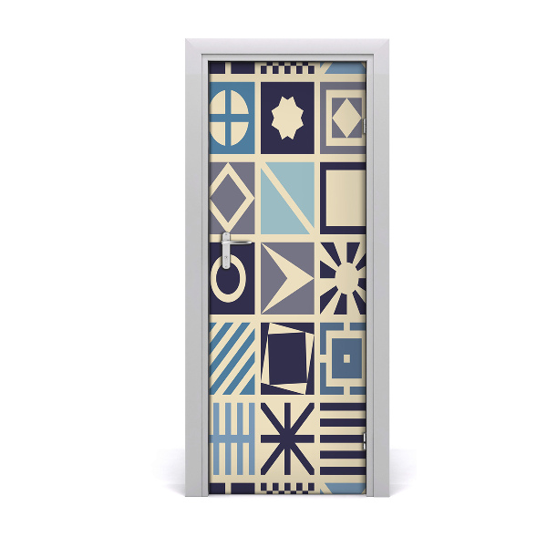 Adesivo em porta Fundo geométrico