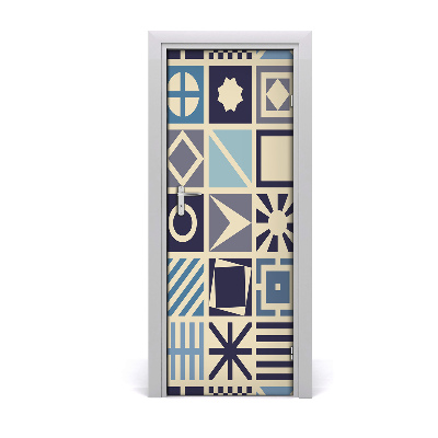 Adesivo em porta Fundo geométrico