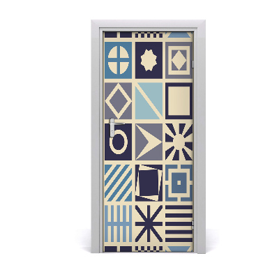 Adesivo em porta Fundo geométrico