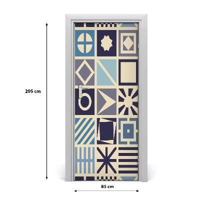 Adesivo em porta Fundo geométrico