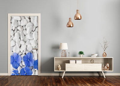 Autocolante para porta Pedras de hortênsia