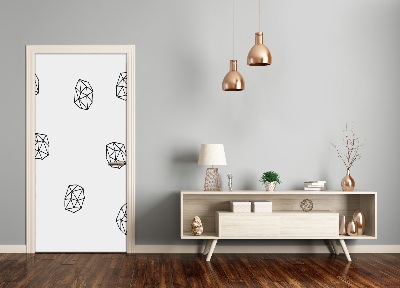 Papel de parede em porta Padrão abstrato