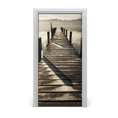 Autocolante para porta Cais de madeira