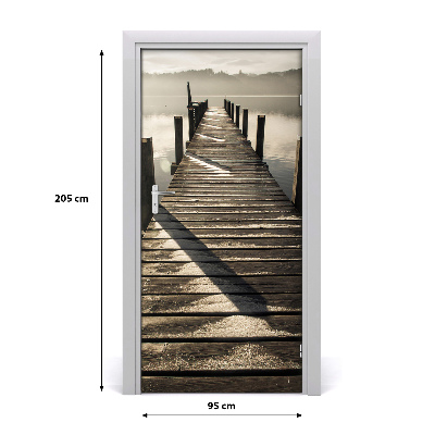 Autocolante para porta Cais de madeira