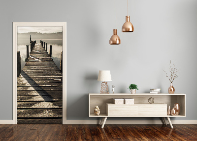 Autocolante para porta Cais de madeira