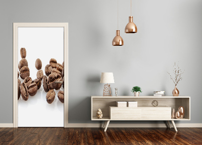 Papel de parede em porta Grãos de café