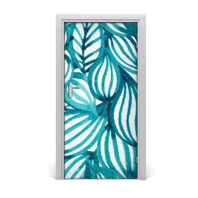 Papel de parede em porta Folhas