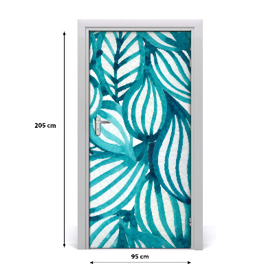 Papel de parede em porta Folhas